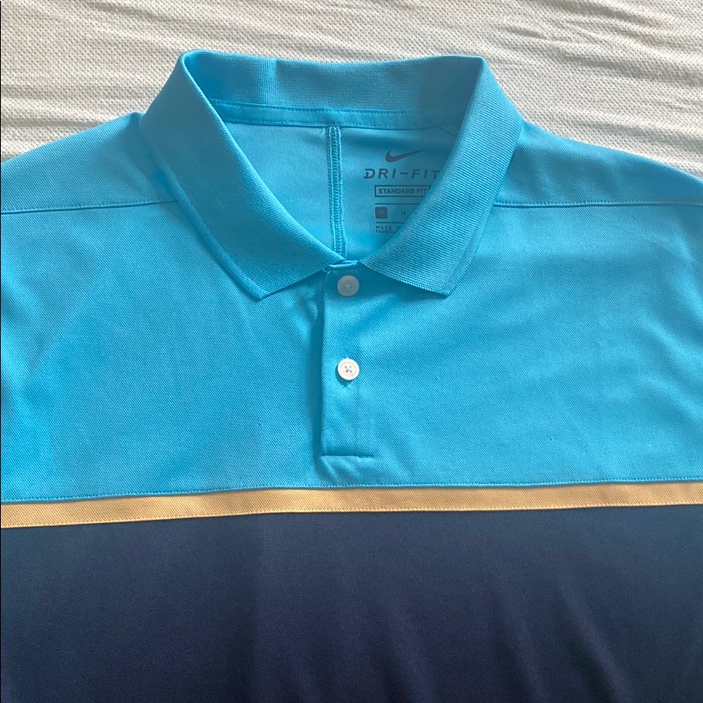 Nike Men's Blue Dry Fit Polo Shirt Size M